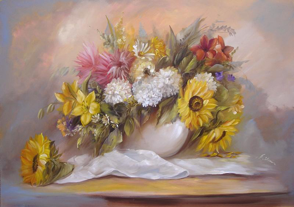 Bouquets Painting by Szechenyi Szidonia (5)